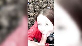 Outdoor fuck with cute busty babe - Hot
