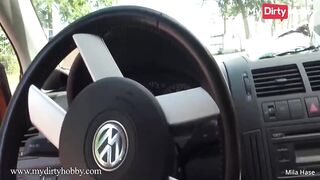 Hot - Blonde Mila-Hase Sucks A Stranger's Dick In A Car In The Middle Of The Street