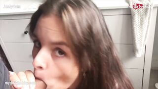 Hot - Quick blowjob and creamy facial