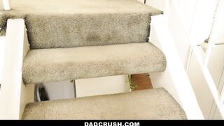 Brunette teen Lily Adams gives the full package to her step dad to get his credit card 