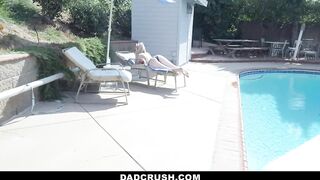 Spunky Teen Massages Stepdaddys Groin