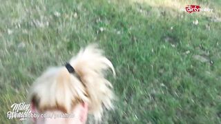Hot - German MILF blows twice and creampied outdoors