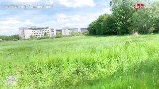 Hot - German blonde MILF outdoor creampie