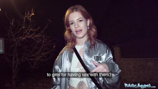 Public Agent Ginger haired babe SQUIRTS all over my cock