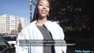 Public Agent - Slim Asian with beautiful Big Ass and tiny tits has her tight pussy stretched!