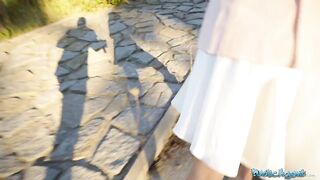 Public Agent Big dick POV blowjob and outdoor sex with small tits Ara Mix