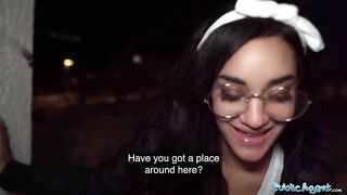 Public Agent Capri Lmonde is fucked hard over a washing machine by a huge cock