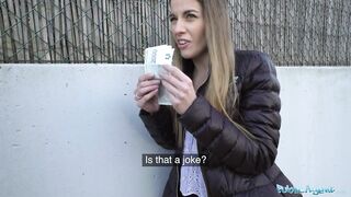 Public Agent Eveline Dellai fucks a stranger for his casino winnings