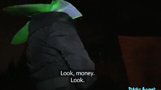 Public Agent Tina Kay gets dressed up for Halloween Party and fucked by stranger