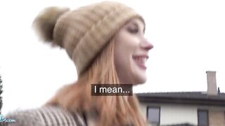 Public Agent Redhead Brit Lenina Crowne fucks for posh villa