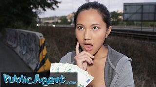 Public Agent Agent fucks Asian babe May Thai doggy style
