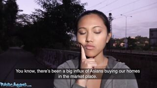 Public Agent Agent fucks Asian babe May Thai doggy style
