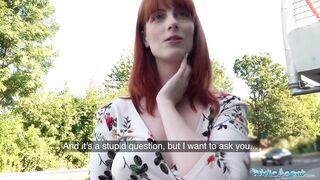 Public Agent Dirty hot American redhead beauty Alex Harper