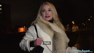 Public Agent Sexy blondes tight shaven pussy filled with cum