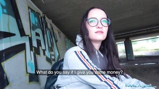 Public Agent Hot Czech body fucked under public bridge after sucking cock