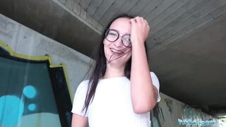 Public Agent Hot Czech body fucked under public bridge after sucking cock