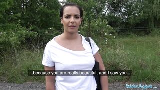 Public Agent Hot tourist Sophia Laure fucked and creampied on picnic bench