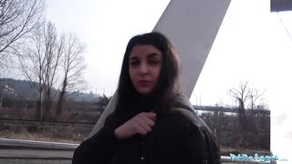 Public Agent Hot creampie climax after outdoor steamy sex session