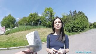 Public Agent Amazingly sexy ass rides big cock in a public place