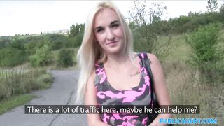 Amateur Hot blonde birthday babe gets cash and cock as her present