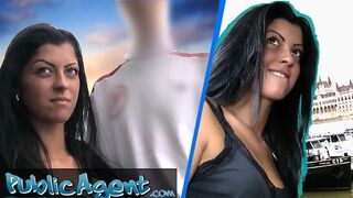 Amateur Beautiful brunette fucked in hotel as her bf waits outside