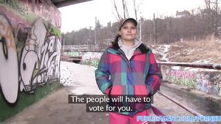 Amateur Yana the street dancer fucks to be on talent TV Show