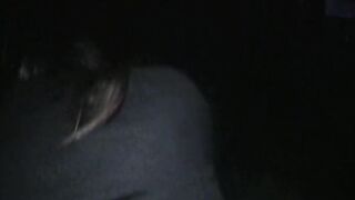 Amateur I cum over her tits in an abandoned garage
