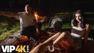 Amateur. Sexy skinny brunette doesn’t care about her BF and is giving a sloppy blowjob to a stranger