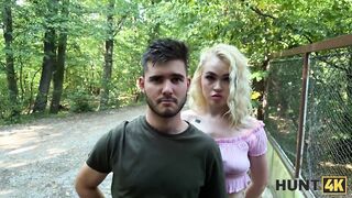 Amateur. Blonde made her boyfriend cuckold and enjoyed the amateur outdoor fuck