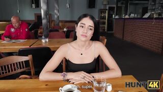 Amateur. Russian petite babe Ara Mix in high heels performed rough toilet sex and deepthroat