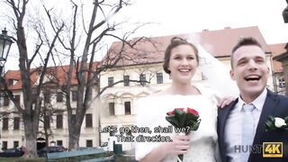 Amateur. After wedding groom partners pussy 