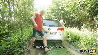 Amateur. Bruiser hides anger while rich hunter is fucking his busty GF
