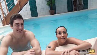 Amateur. Swimming pool is a nice place for guy to fuck boys GF for cash