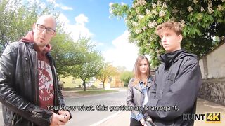 Amateur Naive boy for cash permits experienced hunter to fuck his GF