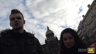 Amateur Guy accepts money from hunter who wanted to fuck his tiny GF