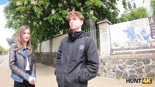 Amateur. Boyfriend can't pay for the bus, thats why his lassie cheats