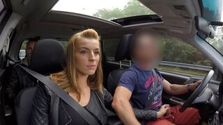 Amateur Chick with perfect ass and boobs gets paid for sex in car