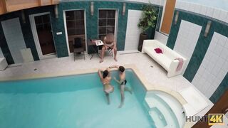 Amateur. Cheap slut does her best to stay at spa with her bf