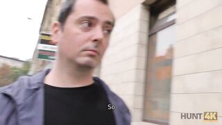 Amateur. Lucky hunter meets beauty in the streets and fucks her