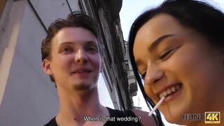 Amateur. Brunette colleen needs cash for ring and satisfies stranger