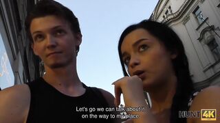 Amateur. Brunette colleen needs cash for ring and satisfies stranger
