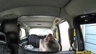 Amateur Taxi - The most elegant gorgeous and classy British redhead gets very dirty in the back seat
