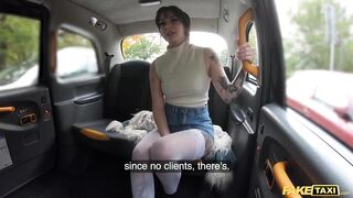 Amateur Taxi Vile Vixen gets bent over the taxi bonnet and fucked hard in her wet dripping pussy