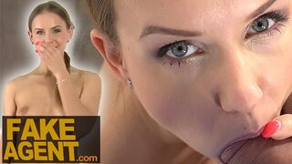 Amateur Agent - Innocent eyes and a perfect body rides until agent creampies her tight pussy